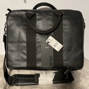 Elegant Black Leather Briefcase for Men